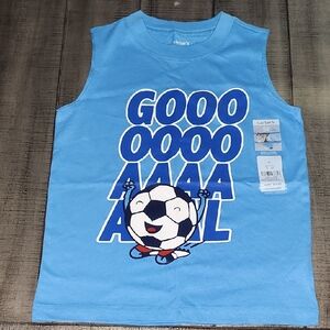 NWT Carter's Blue Soccer Graphic Kids Tank Top